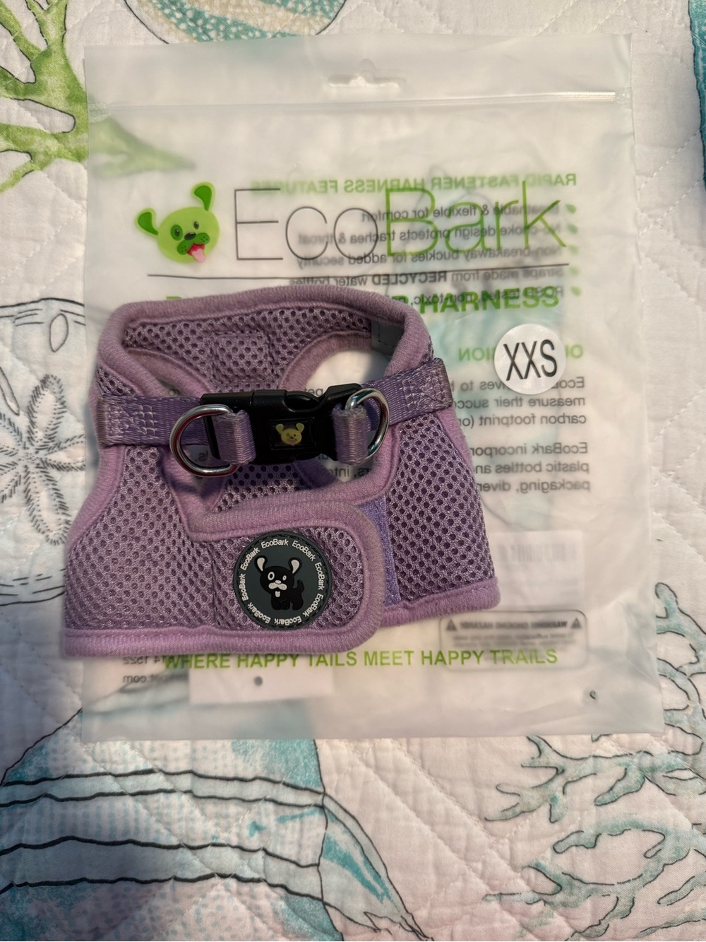 EcoBark Step in Dog Harness, Reflective Soft Padded Mesh Vest, Size XXS